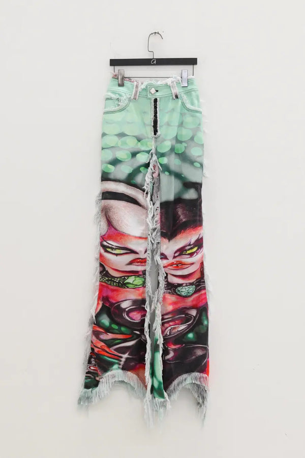 WINDOWSEN Full Print Flared Pants SS22P011MT